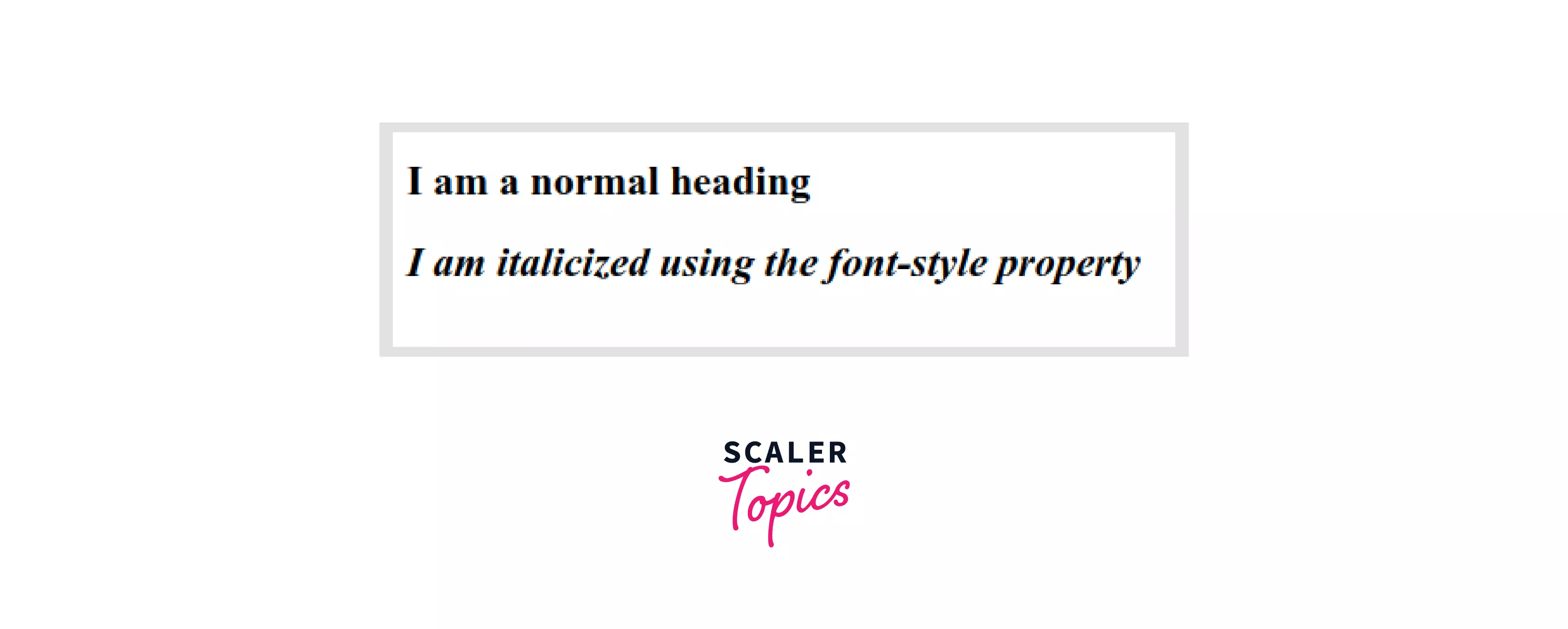 Making Text Italic using CSS font-style Property