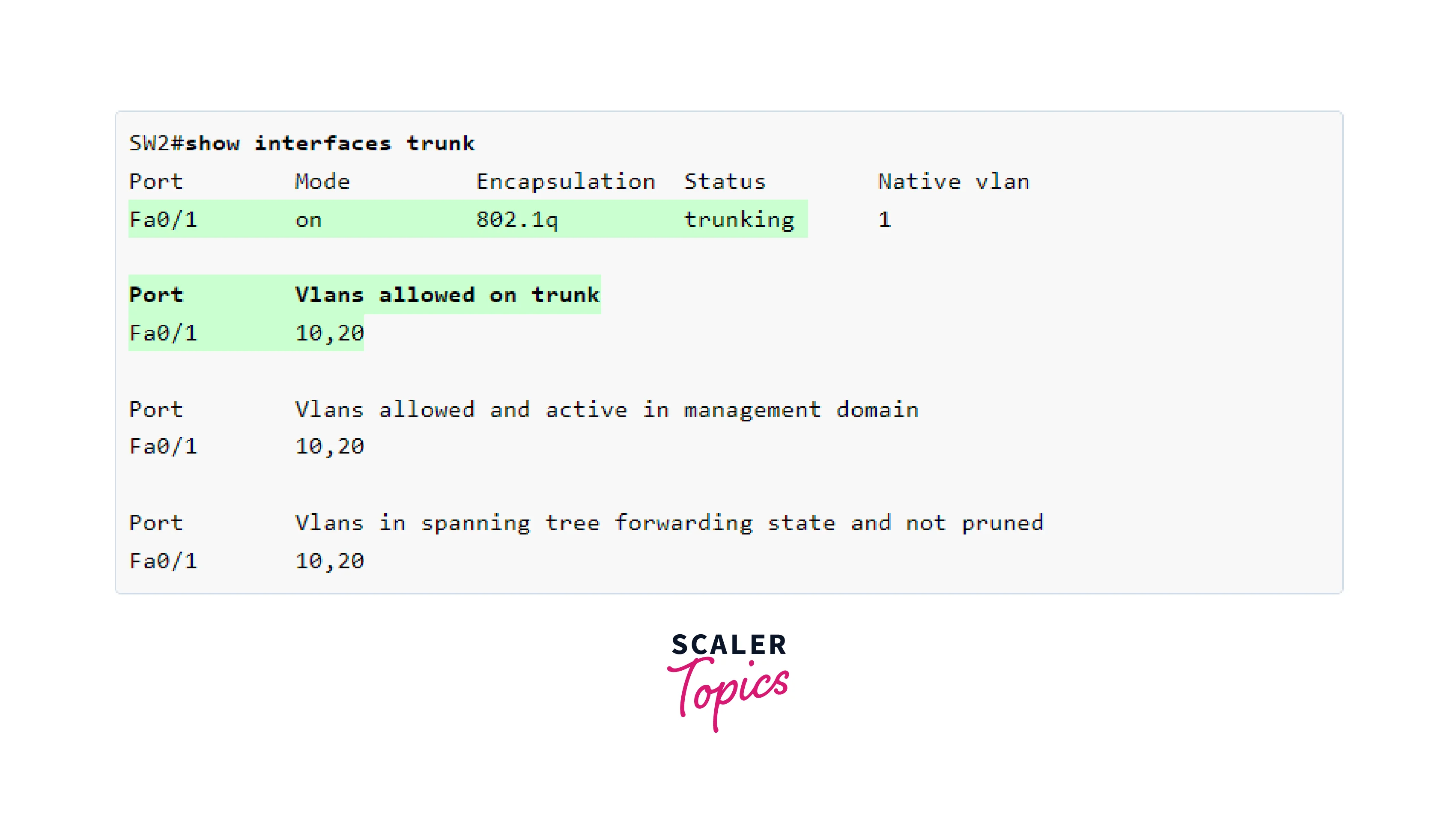 allowed vlans on a trunk port