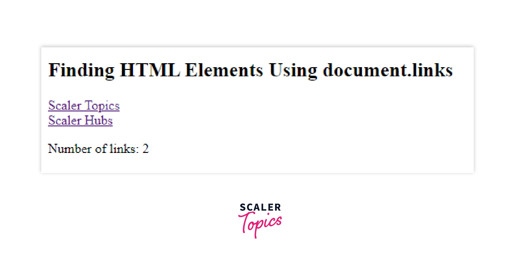 output-display-number-of-links-in-html-document