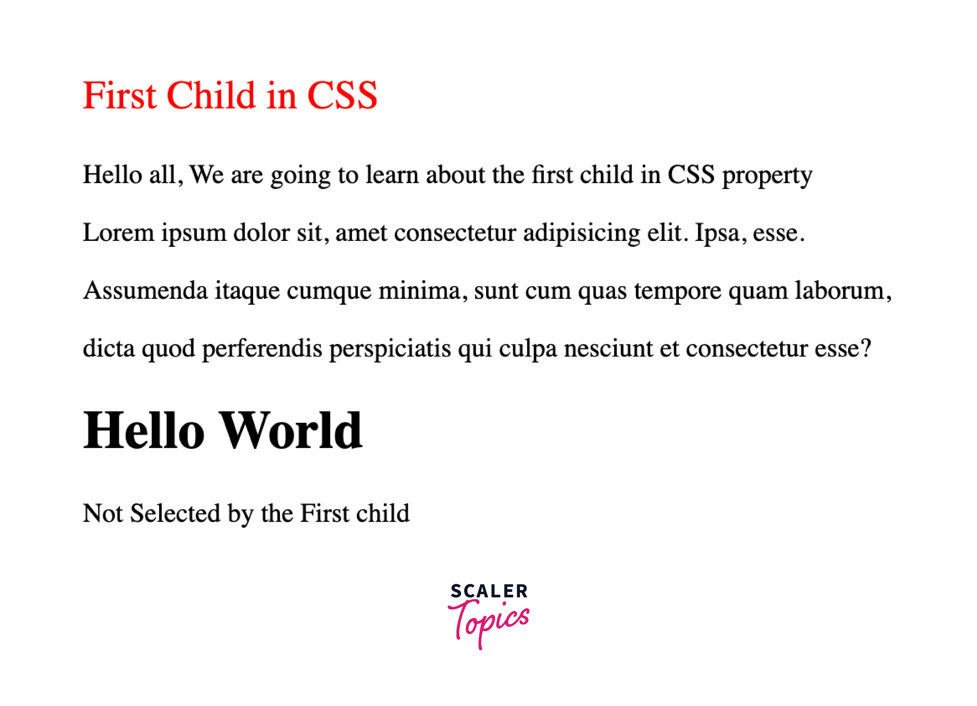 output-first-child-css-with-paragraph-tag