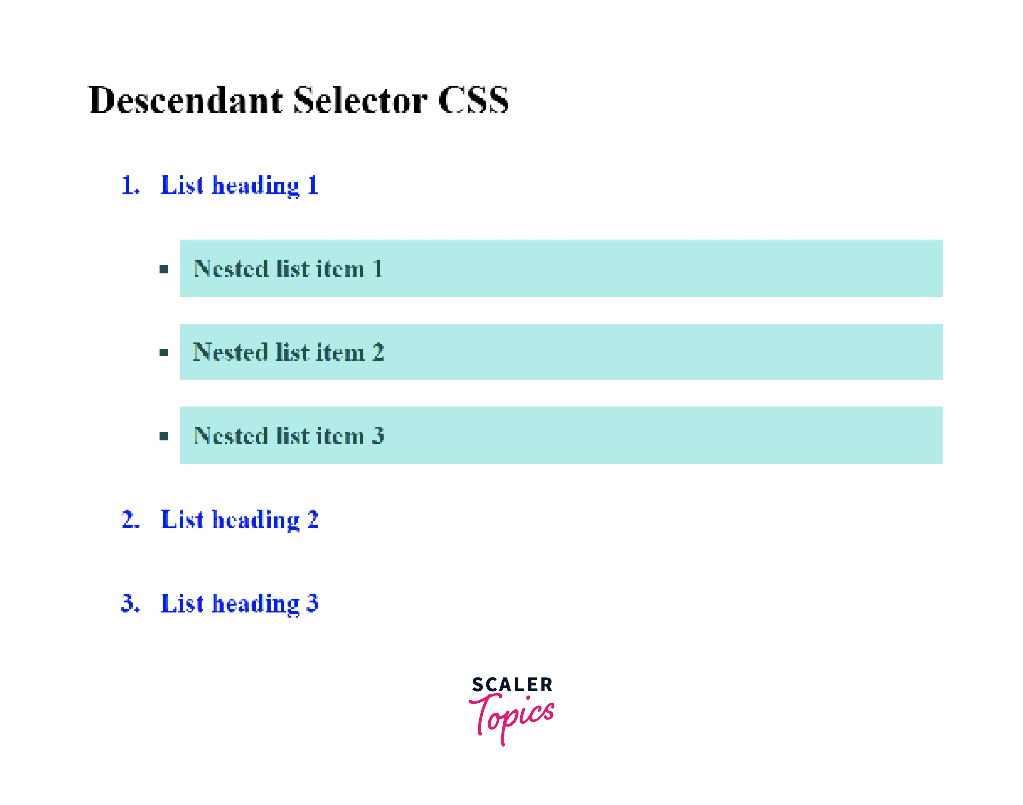 What is a Descendant Selector in CSS - Scaler Topics