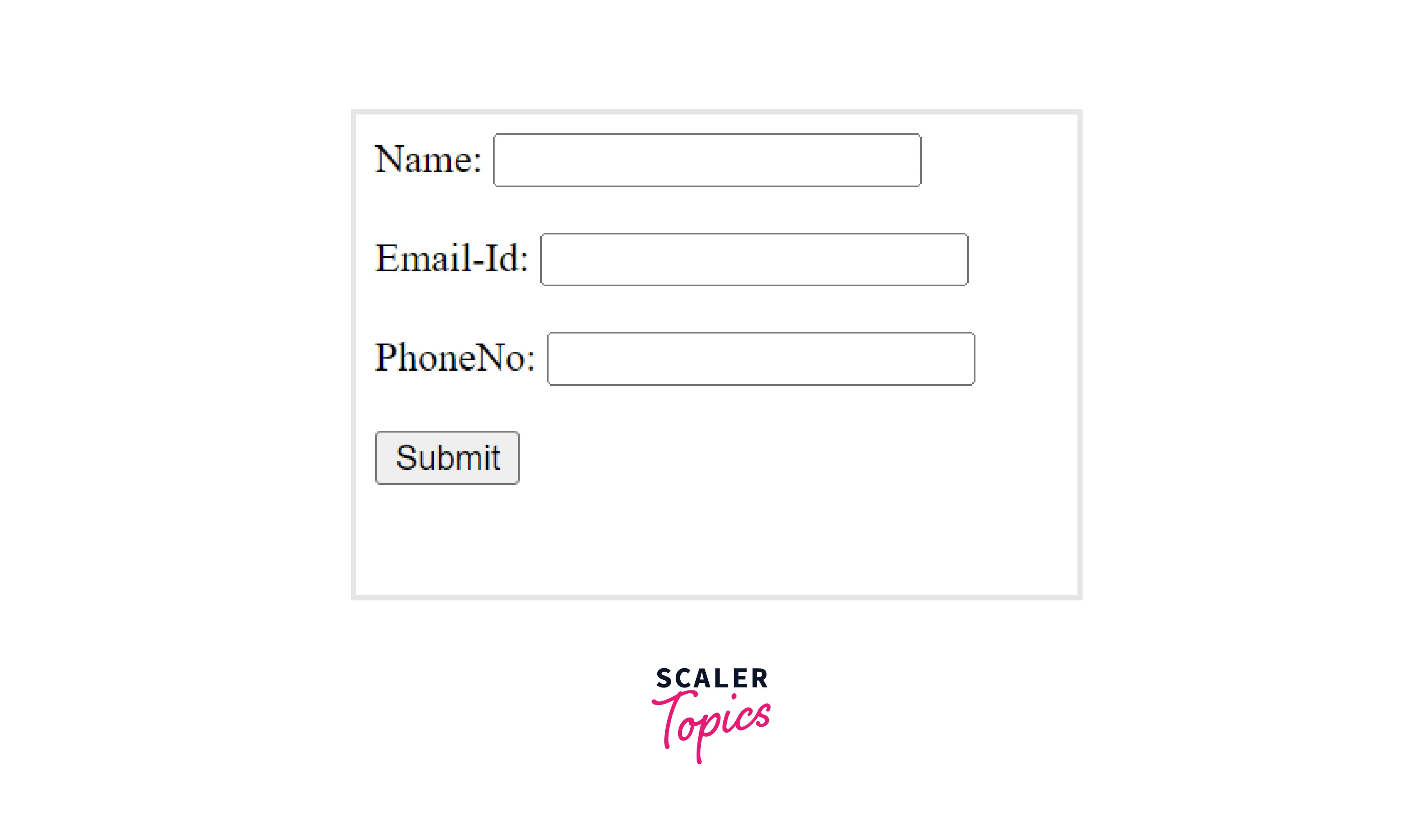 Output of example using input element 