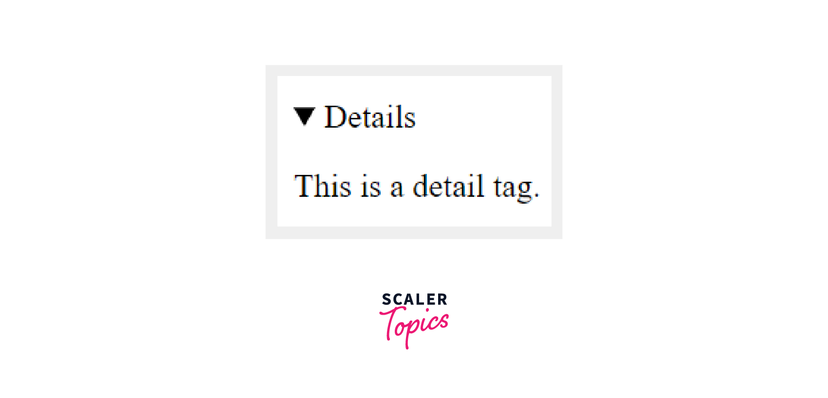 output of the details tag after clicking