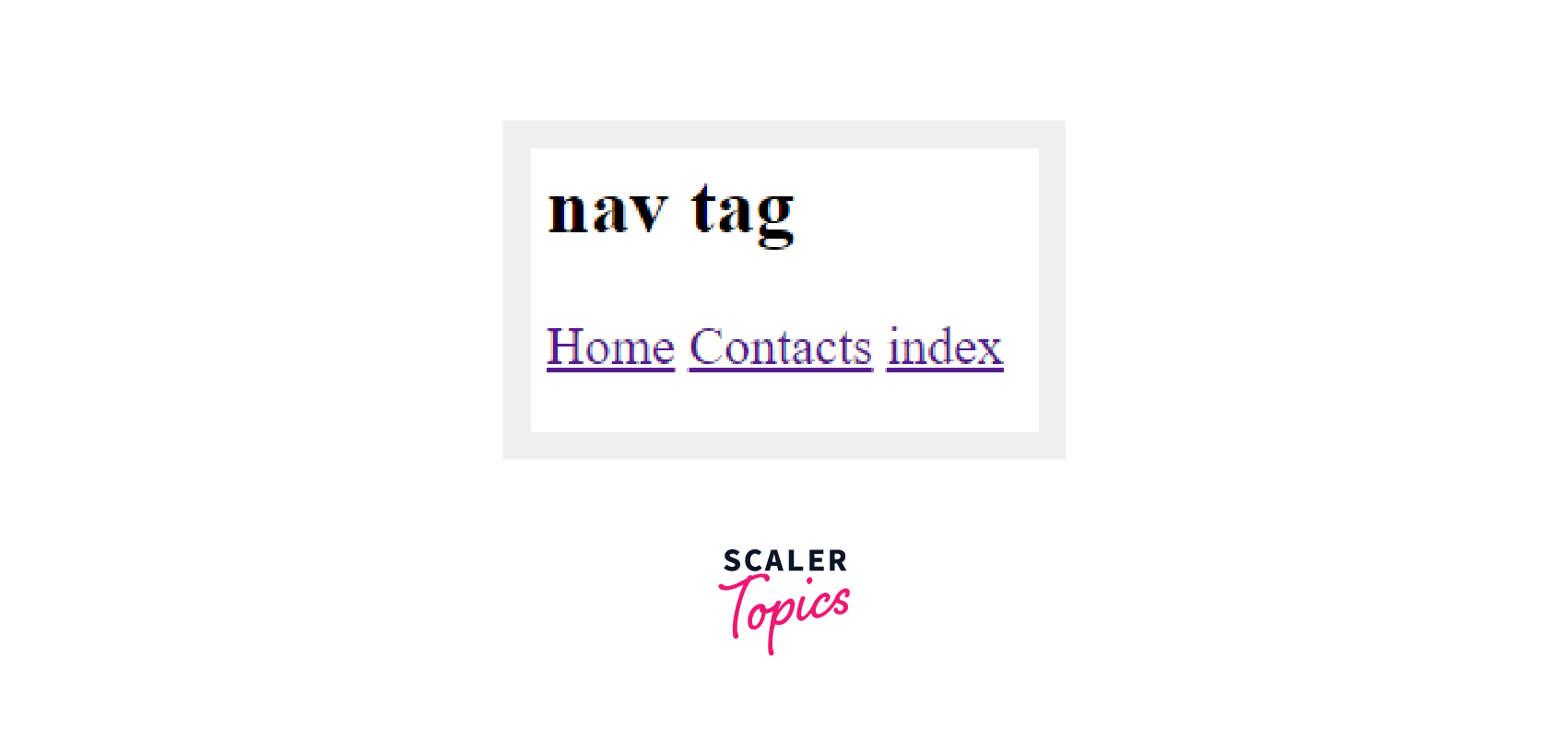 output of the nav tag