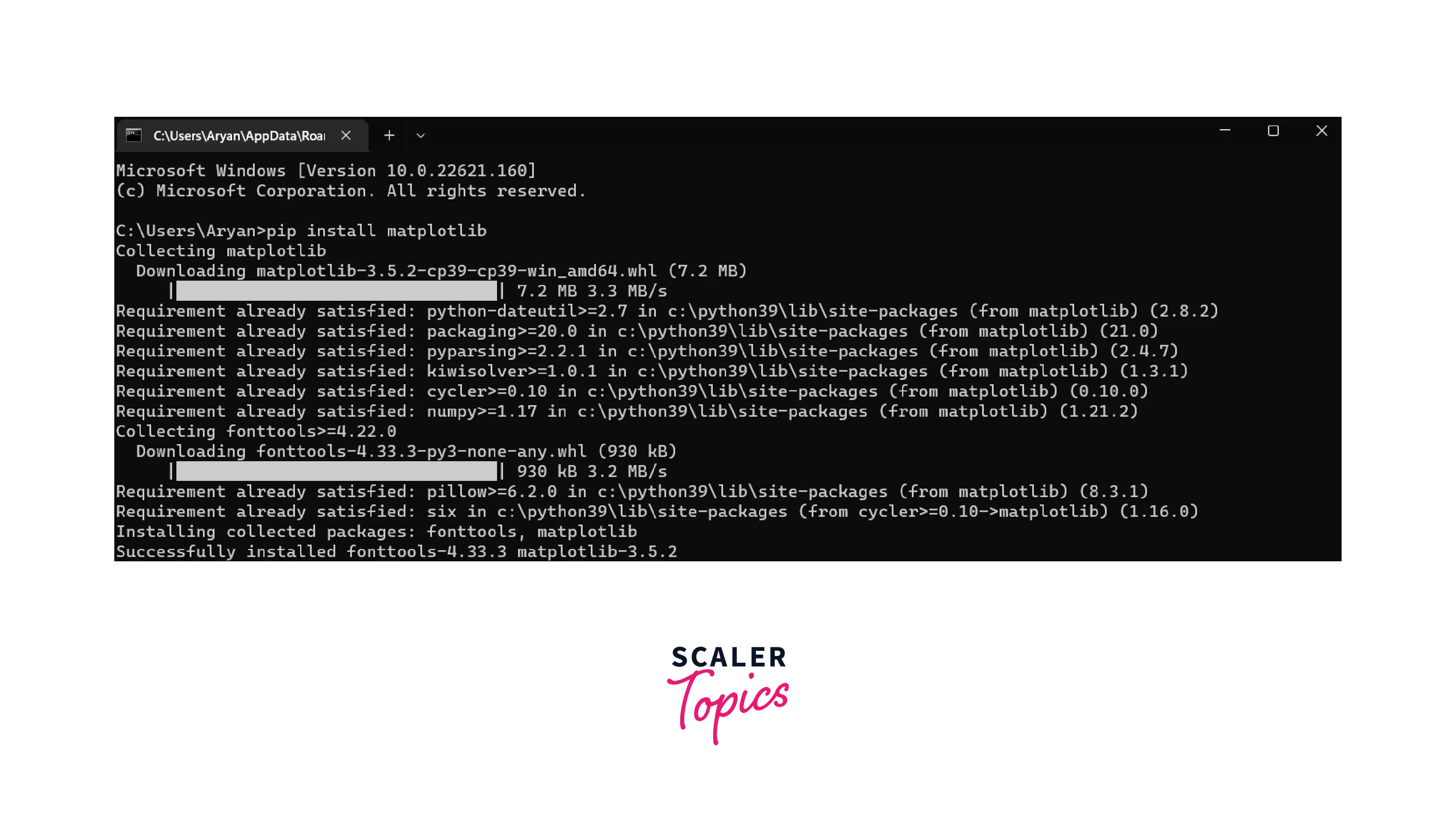 How To Install Matplotlib In Python Scaler Topics