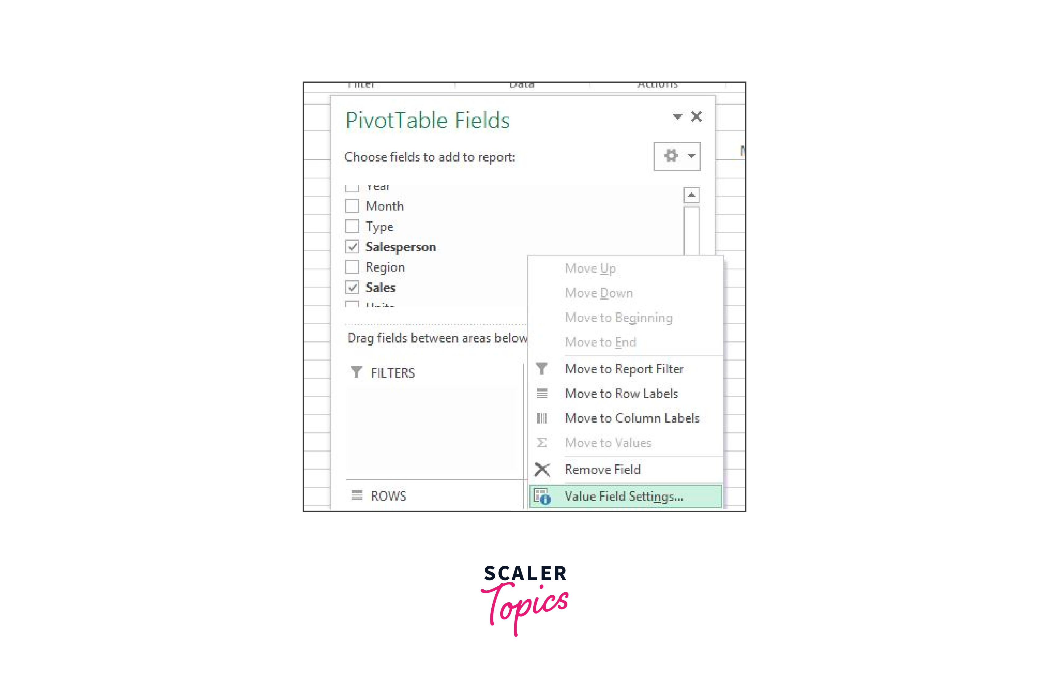 value field settings