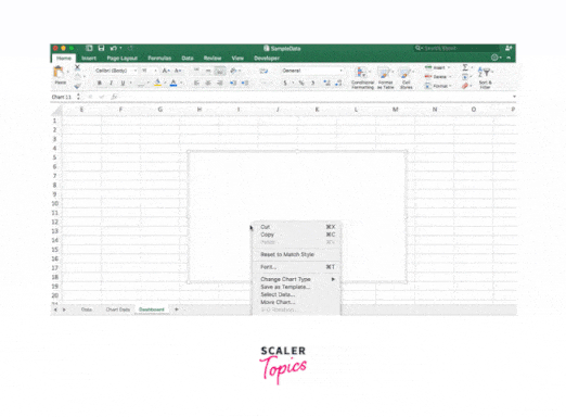 polishing chart in excel dashboard