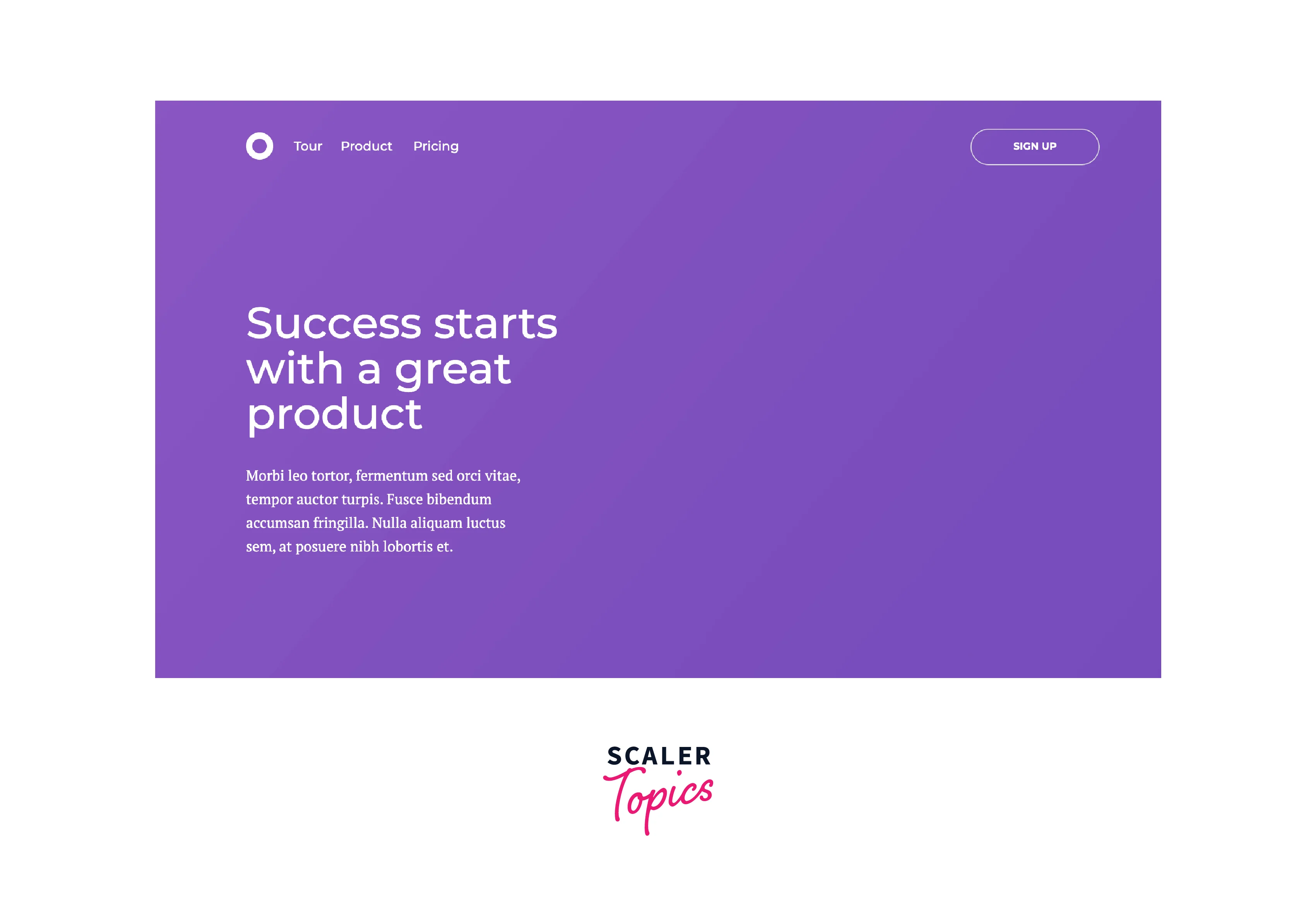 product landing page example