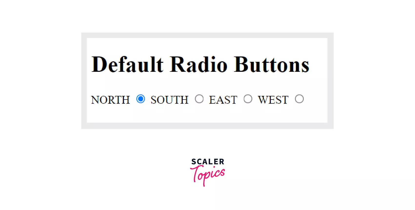 default radio buttons