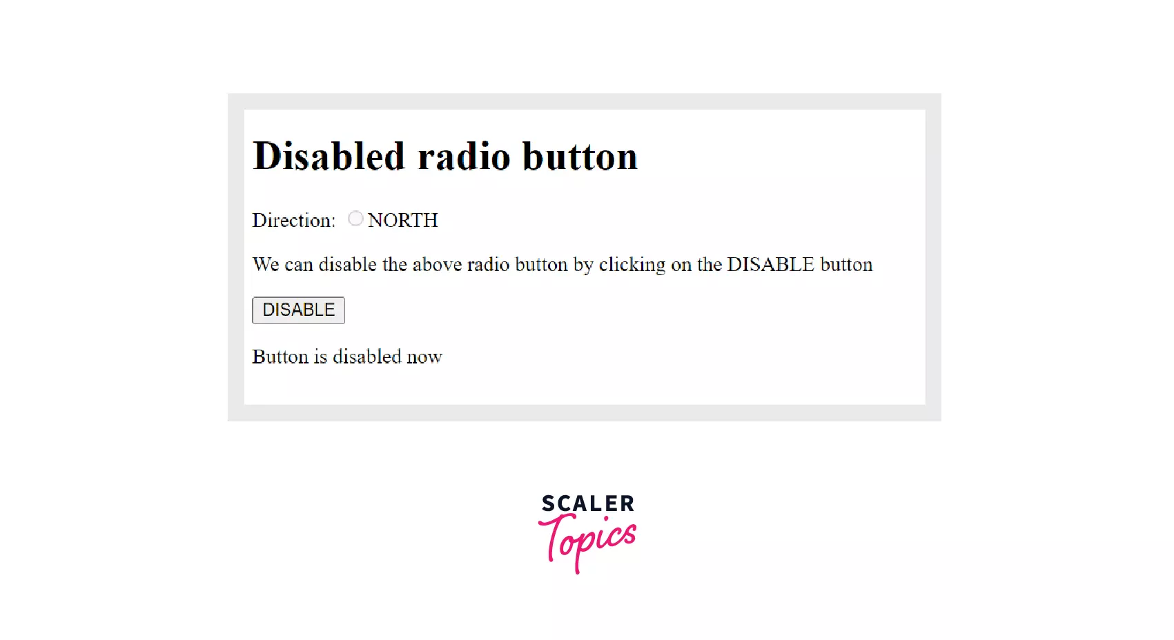 disabled radio button