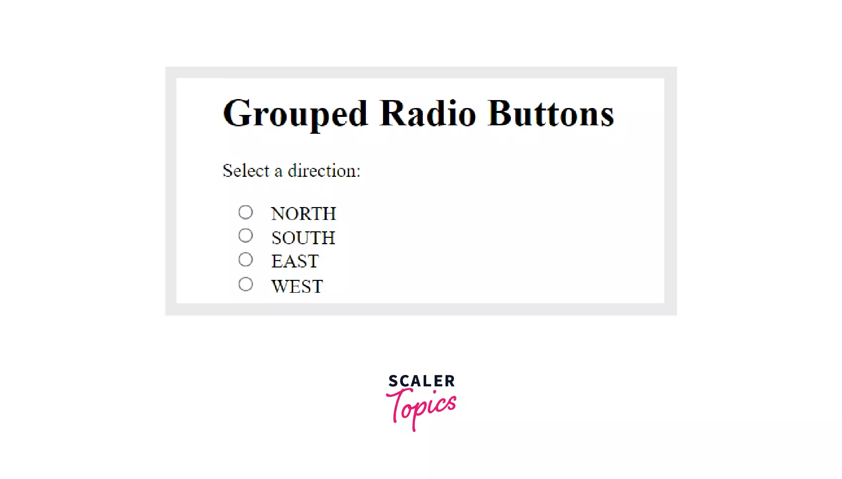 grouped radio buttons