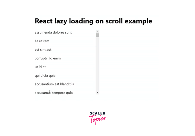 applying lazy loading on scroll