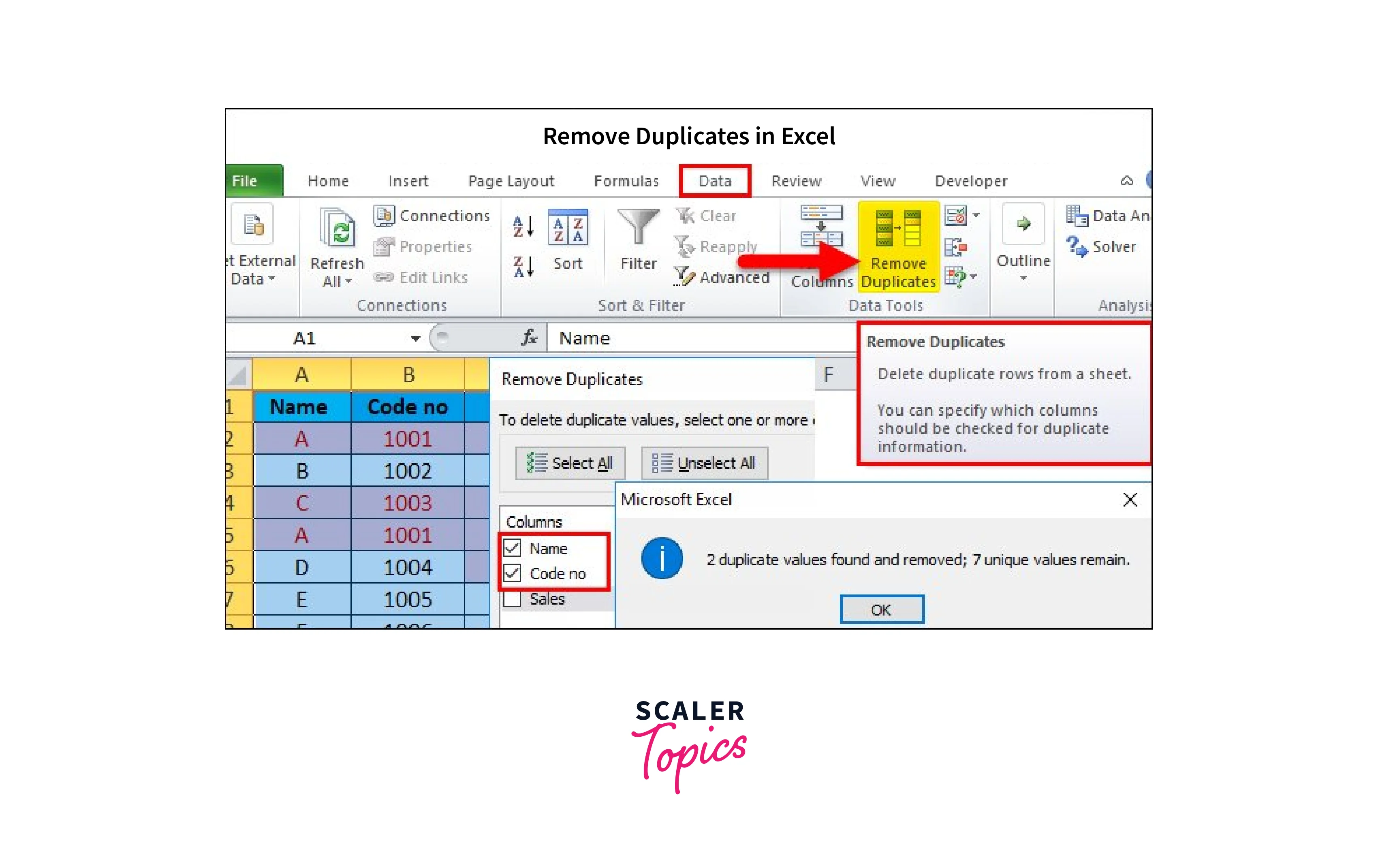 remove duplicates in excel