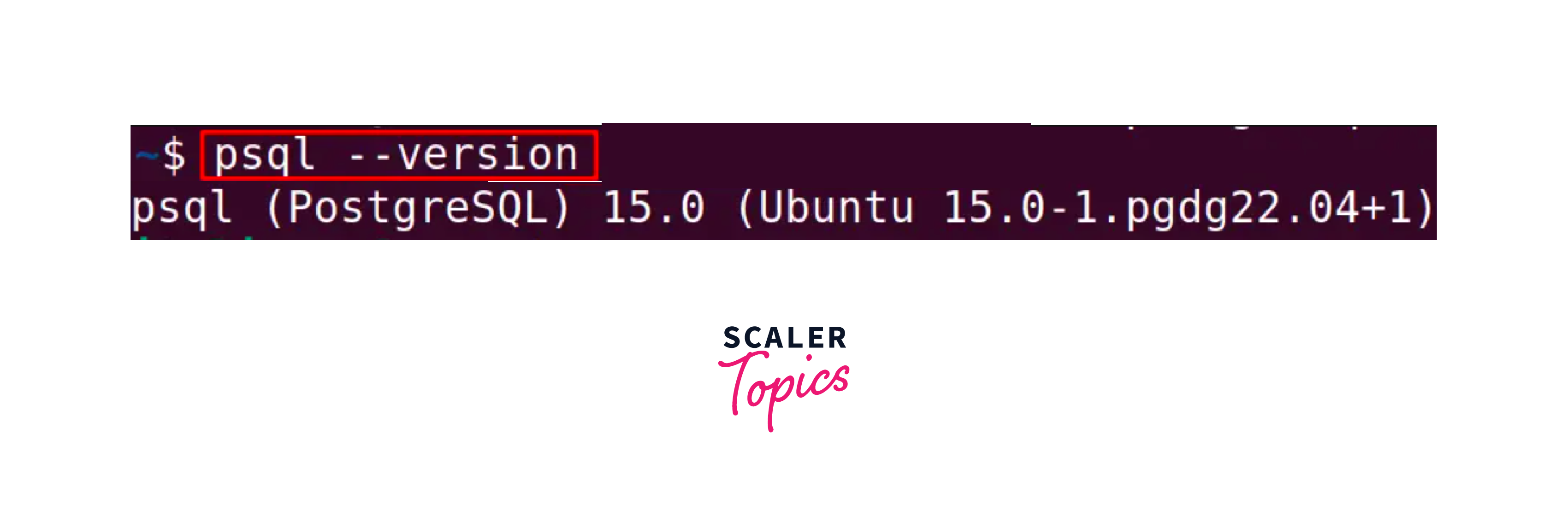 running psql --version command to verify installation of postgresql on ubuntu