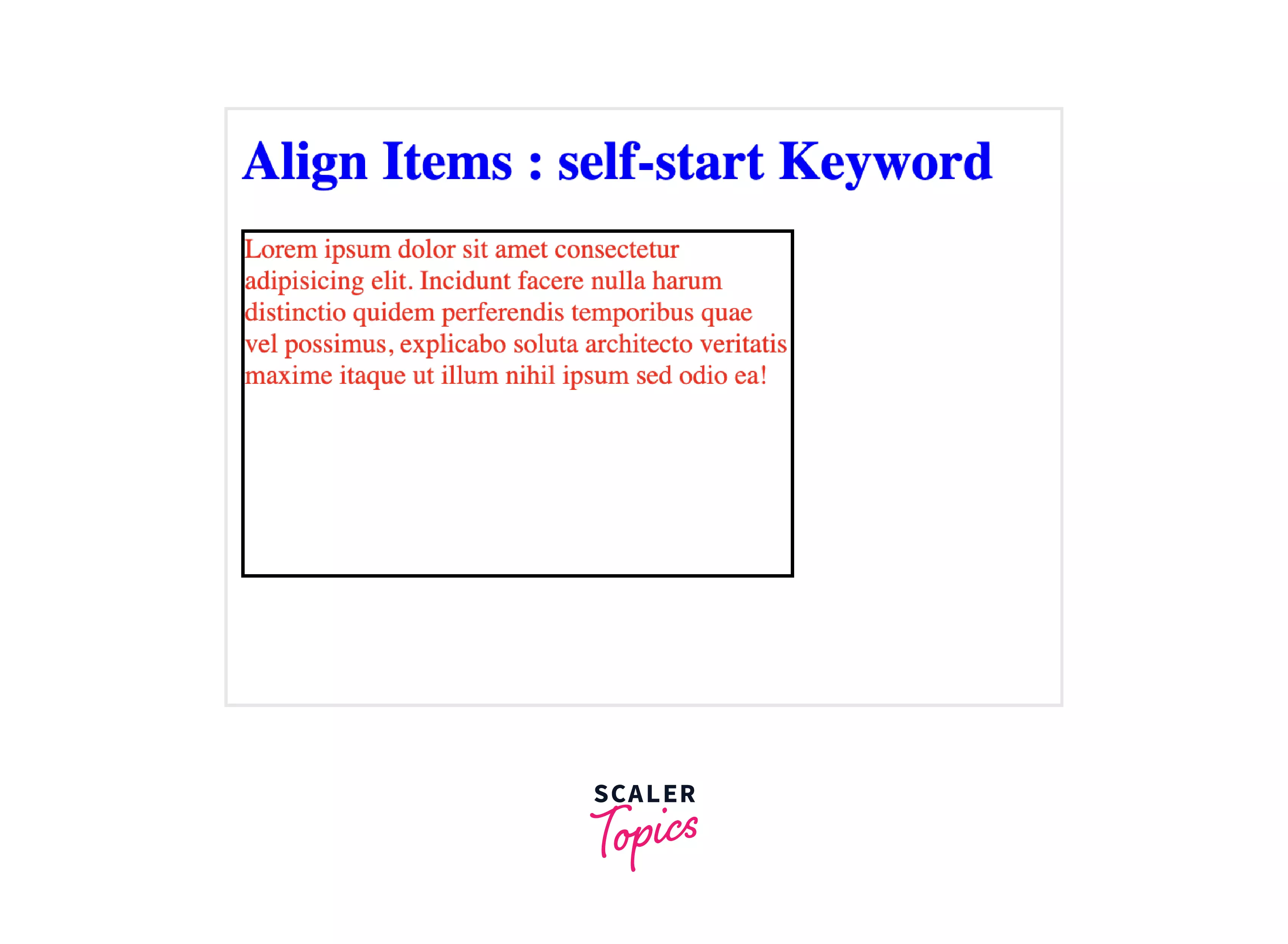 self-start keyword of align-items