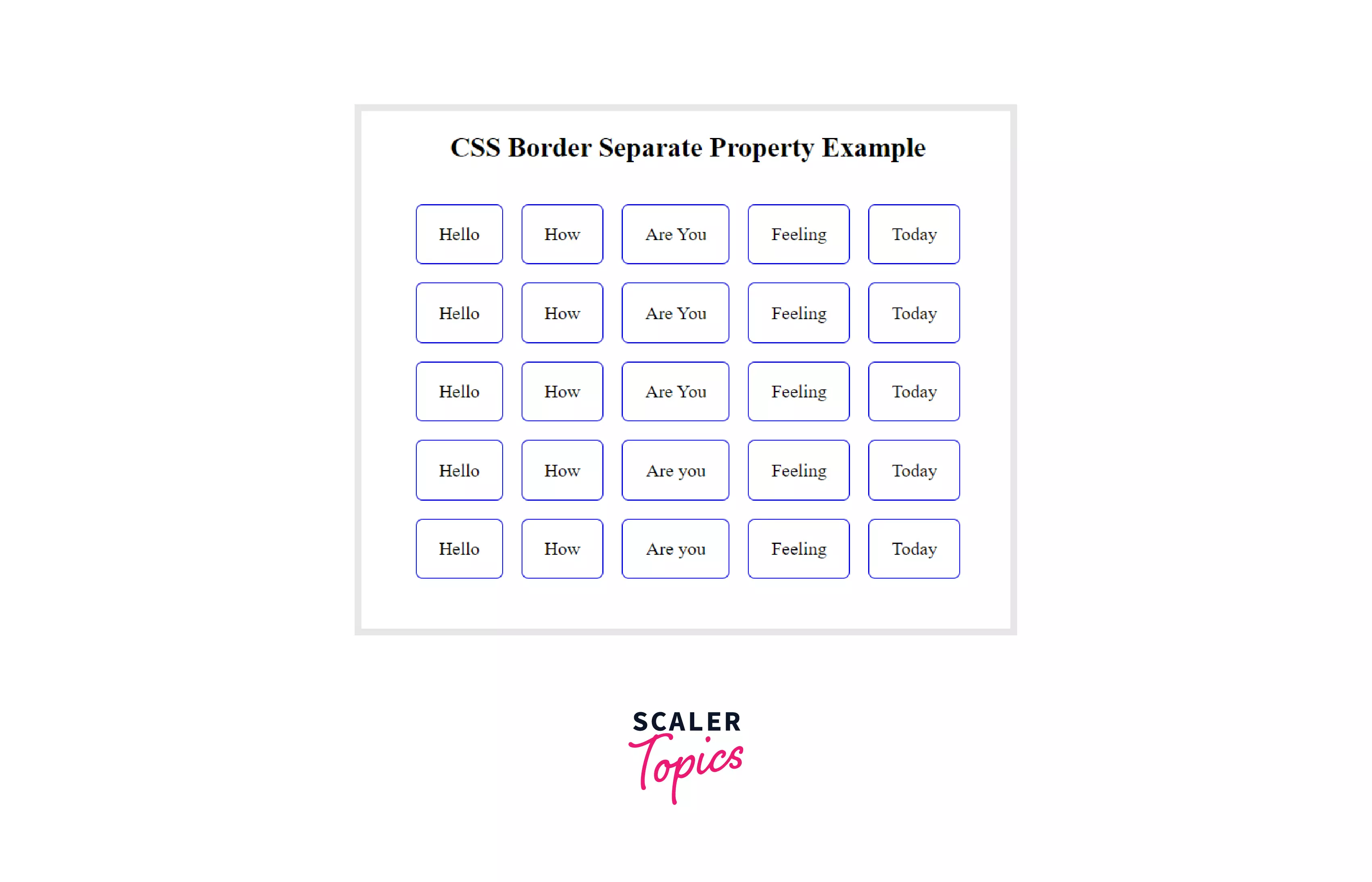 Separated border model