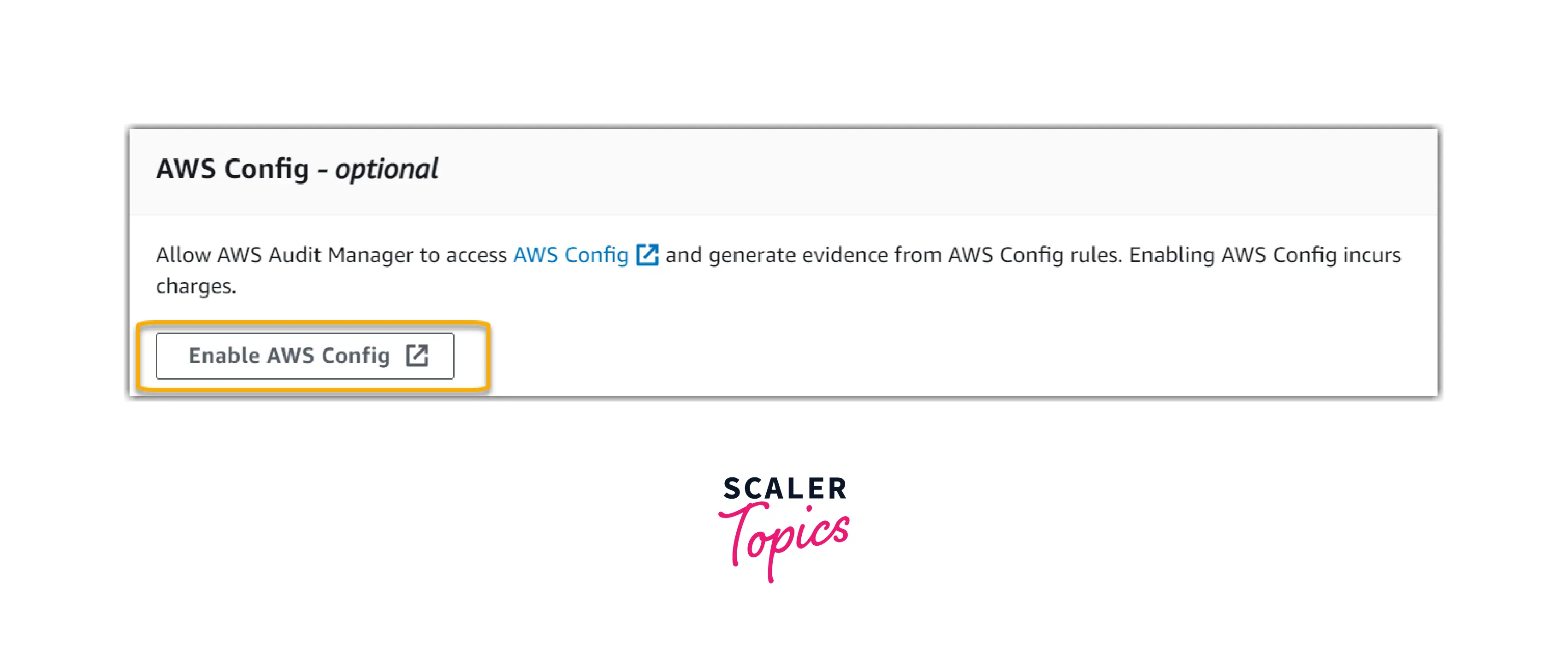 Setting up Audit Manager aws config