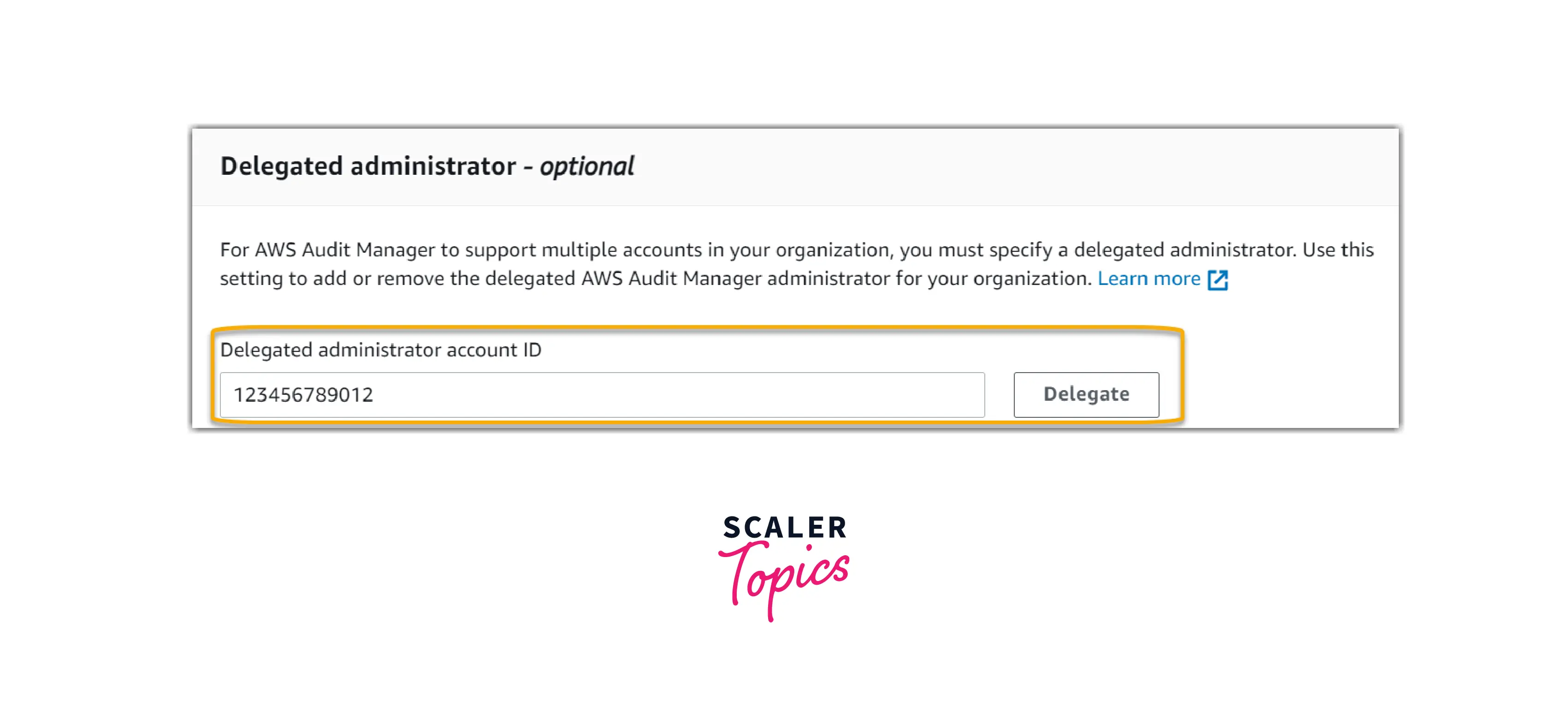 Setting up Audit Manager delegated administrator