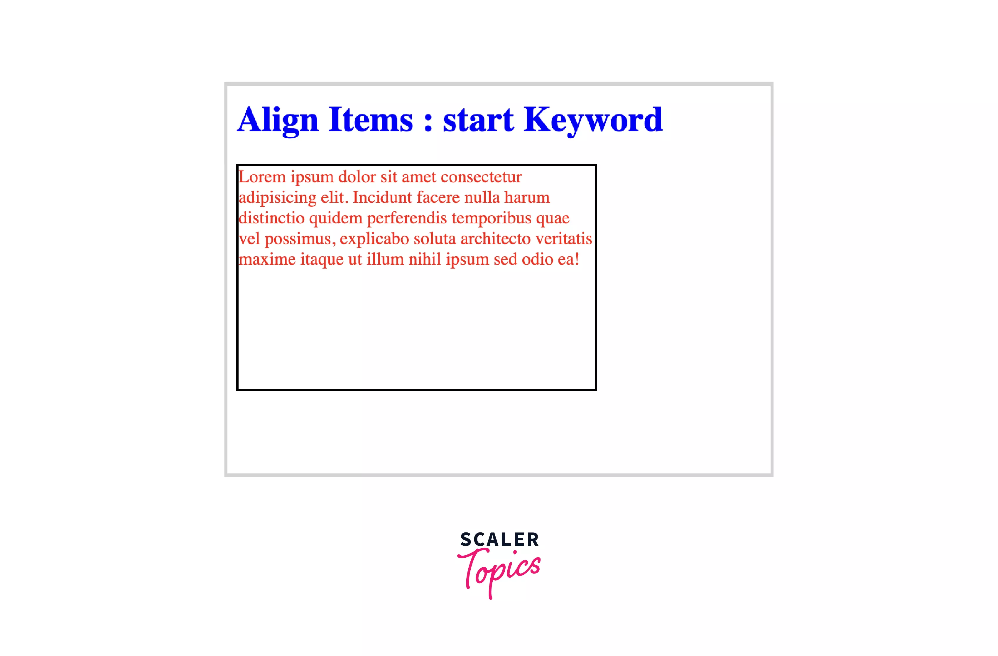 start keyword of align-items