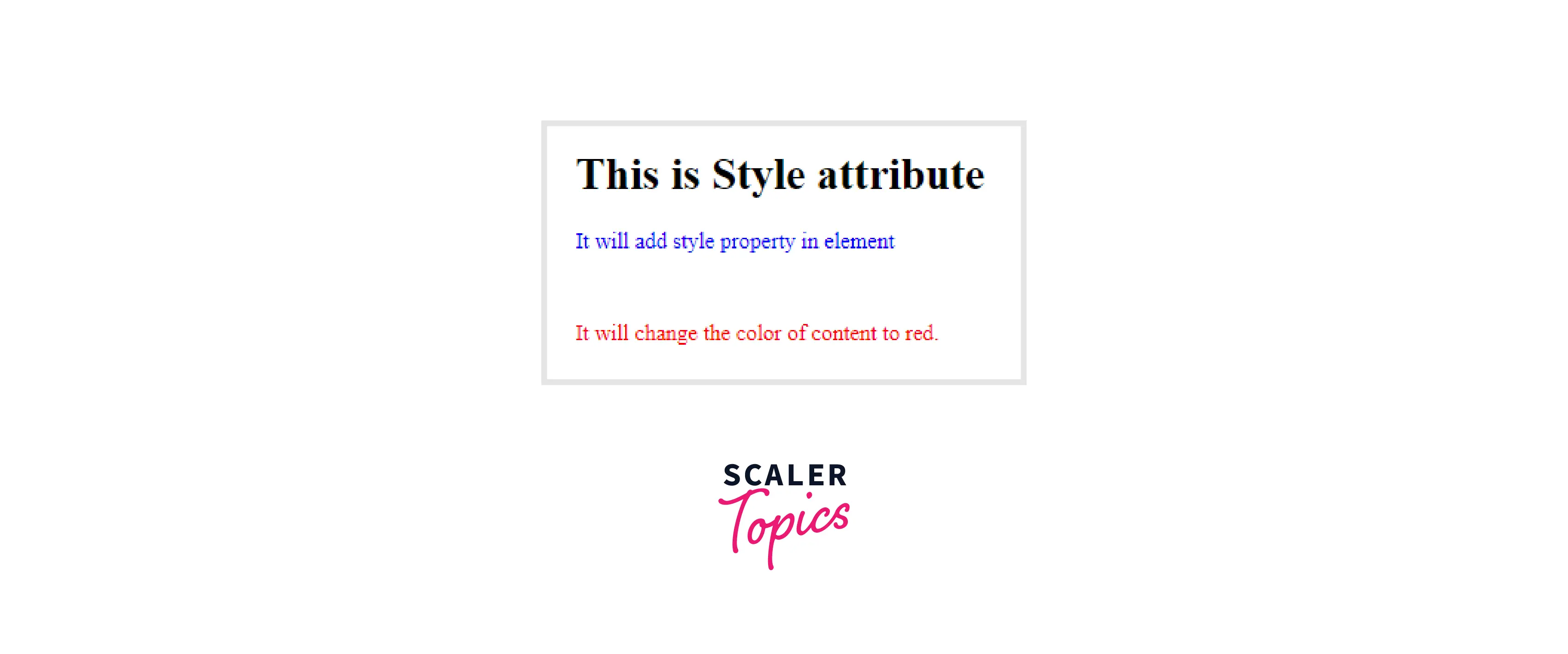 STYLE ATTRIBUTE OUTPUT