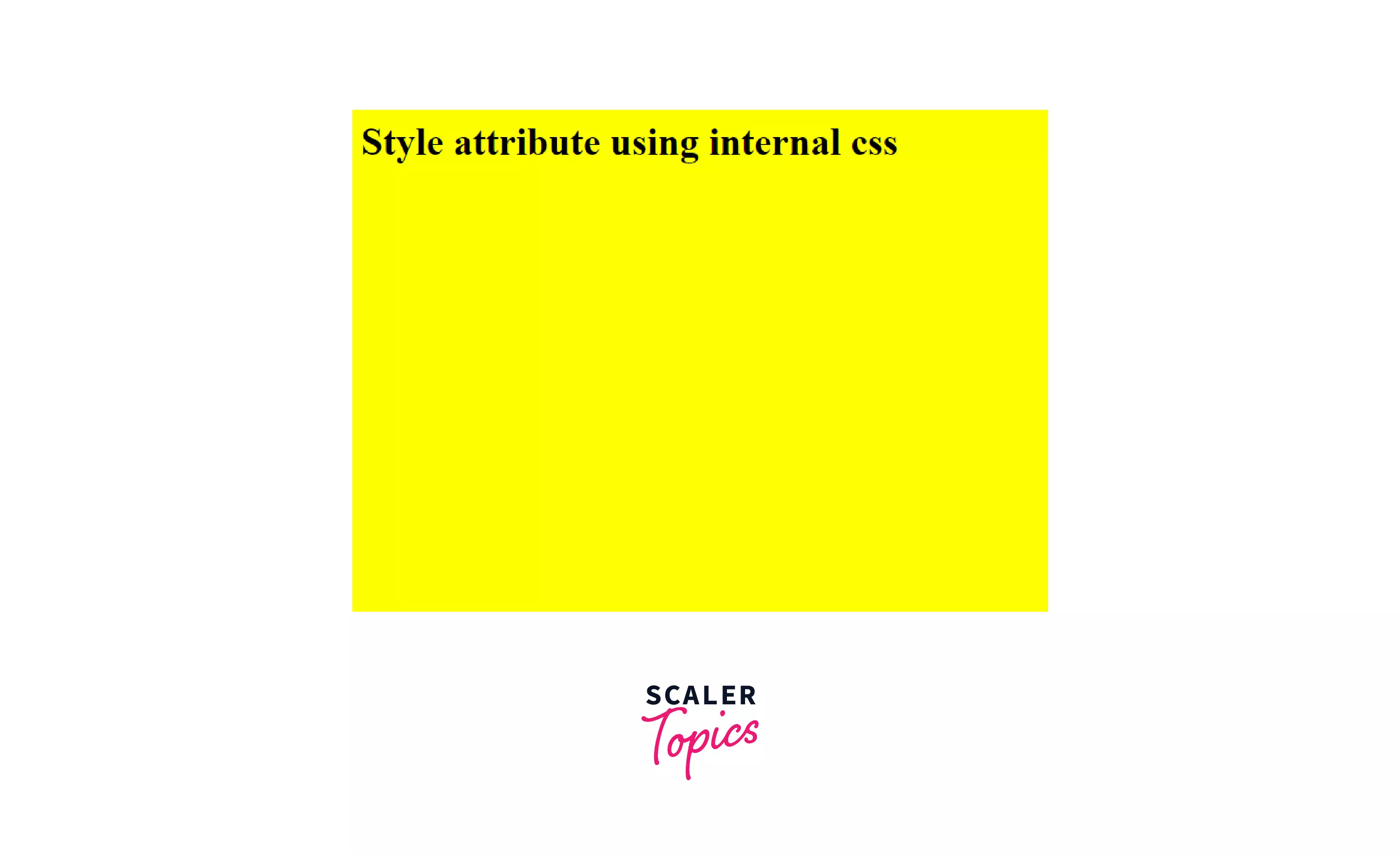 style attribute using internal css