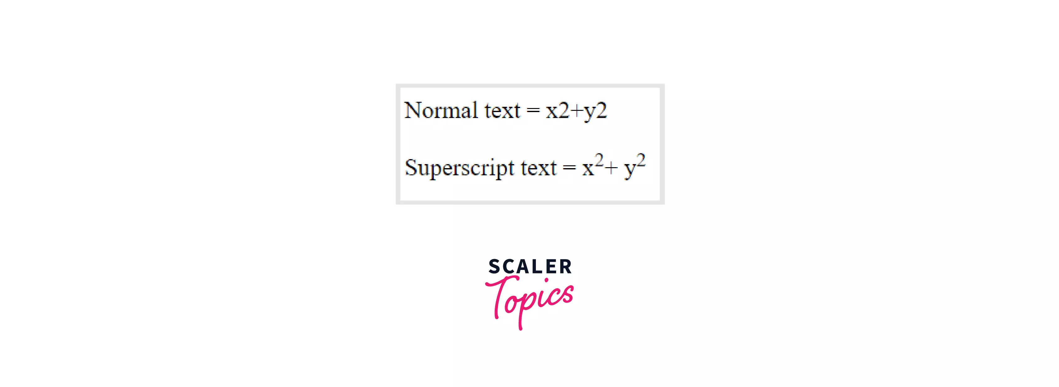 superscript text