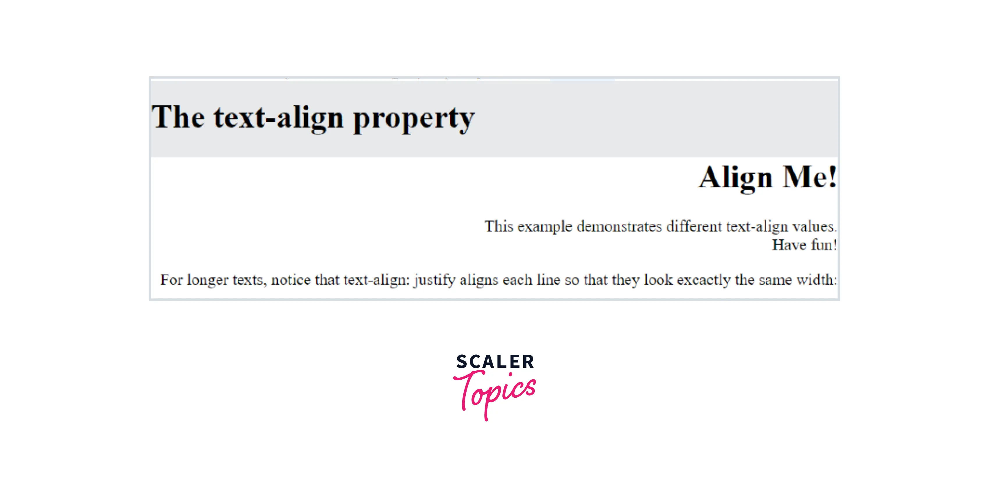 THe Text Align Property