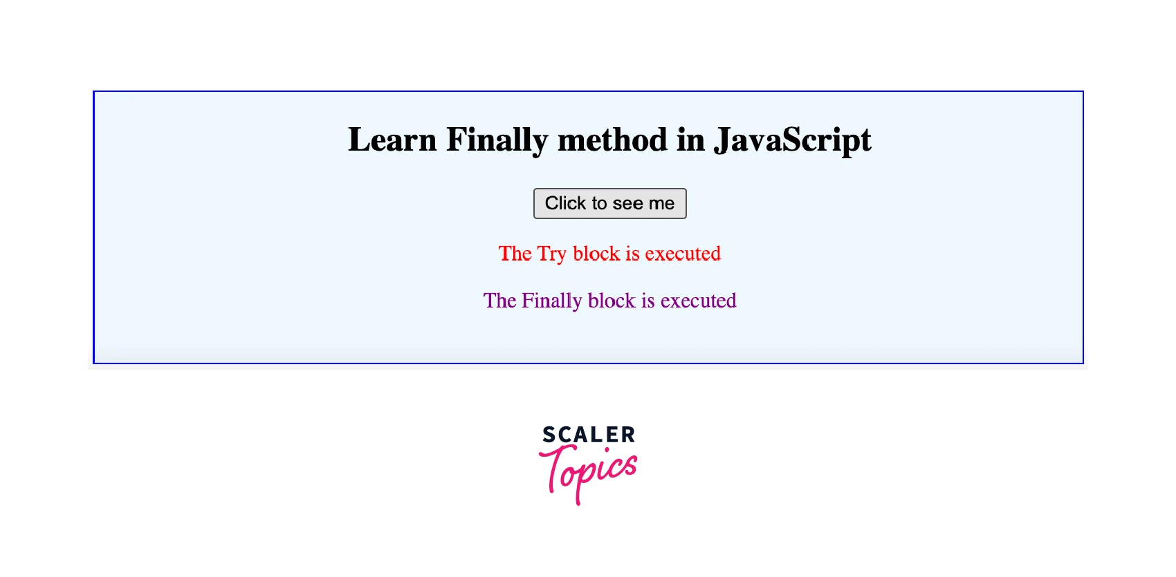 Try block successful execution2