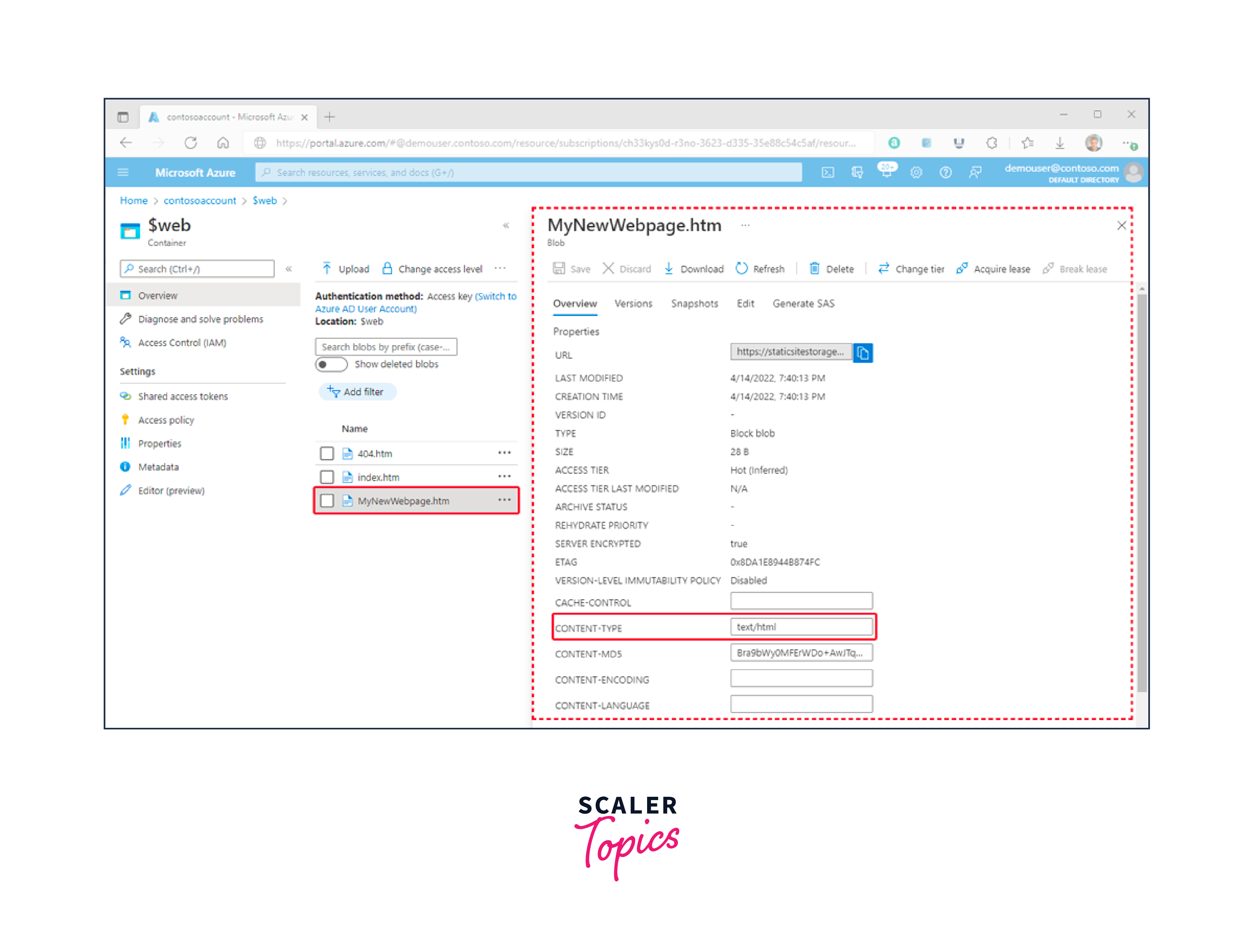 uploading content on azure 2