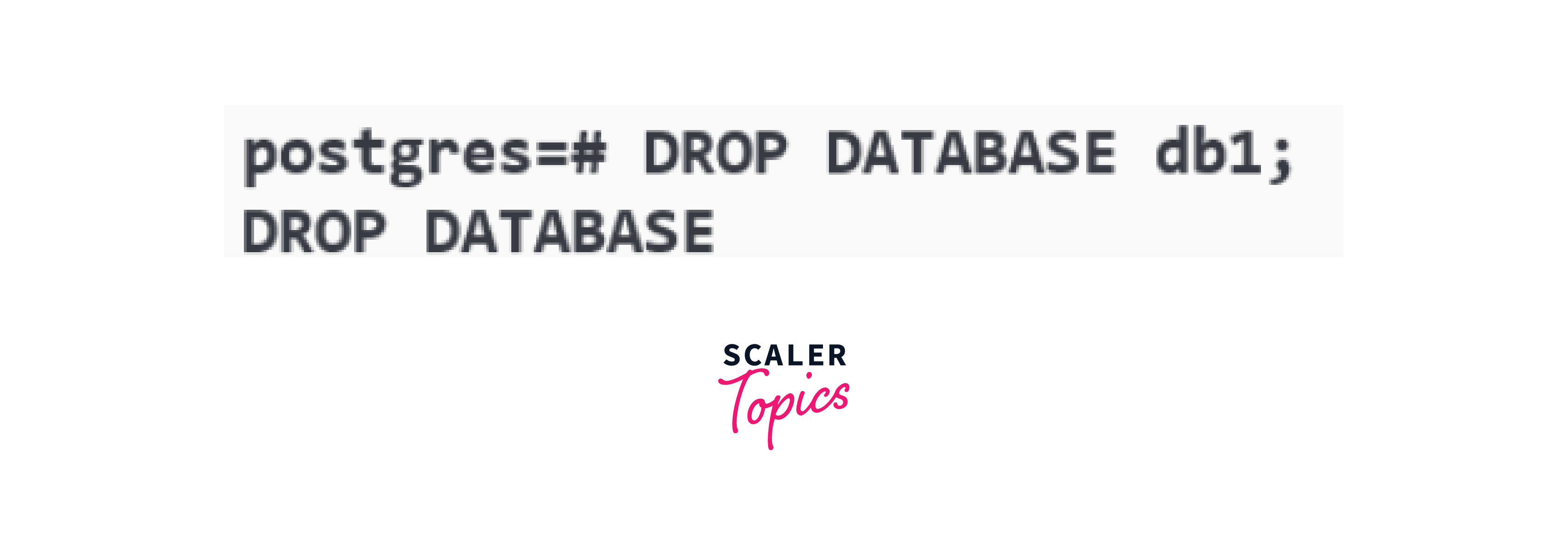 using DROP command to delete a database in psql