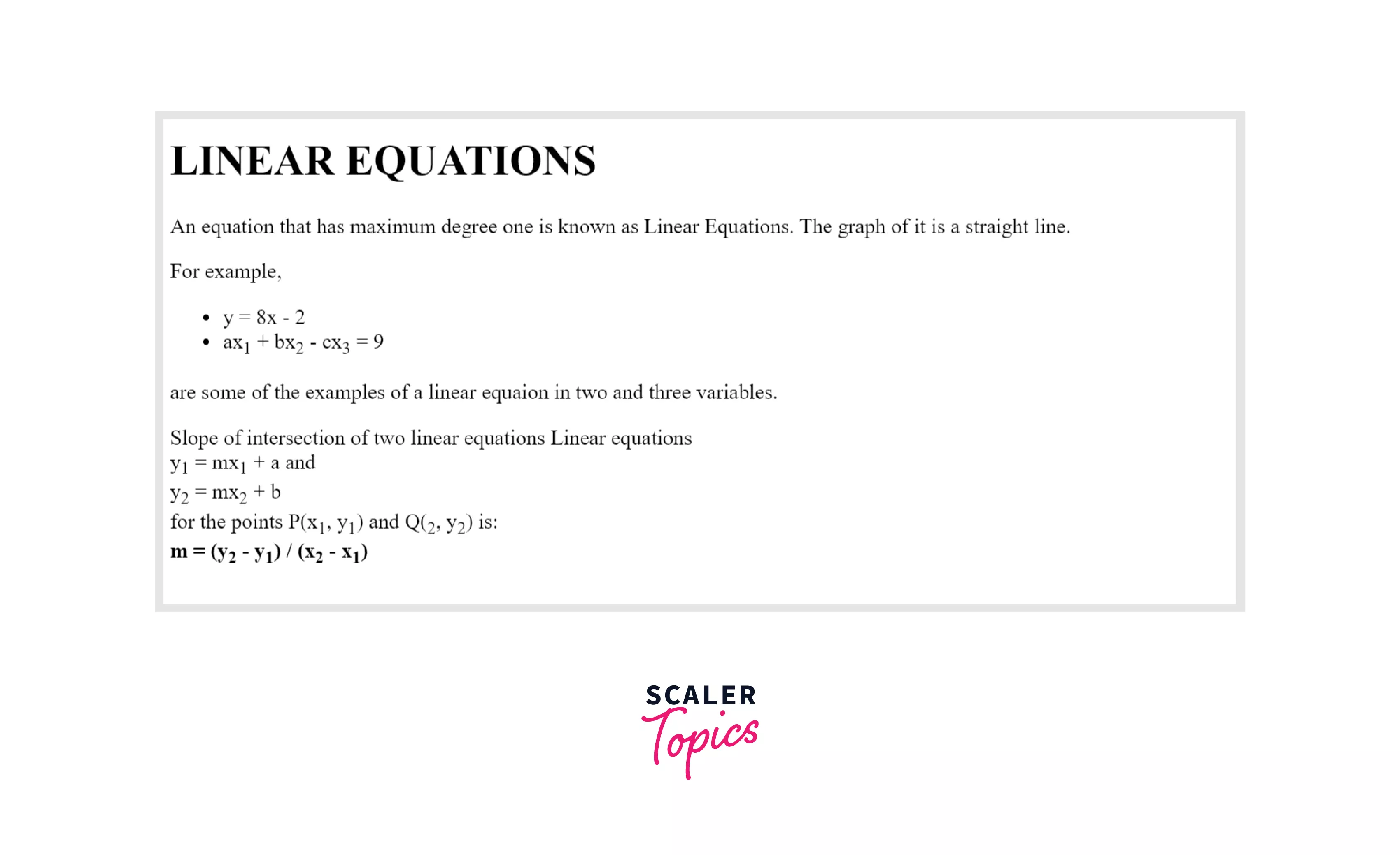 Variable subscripts