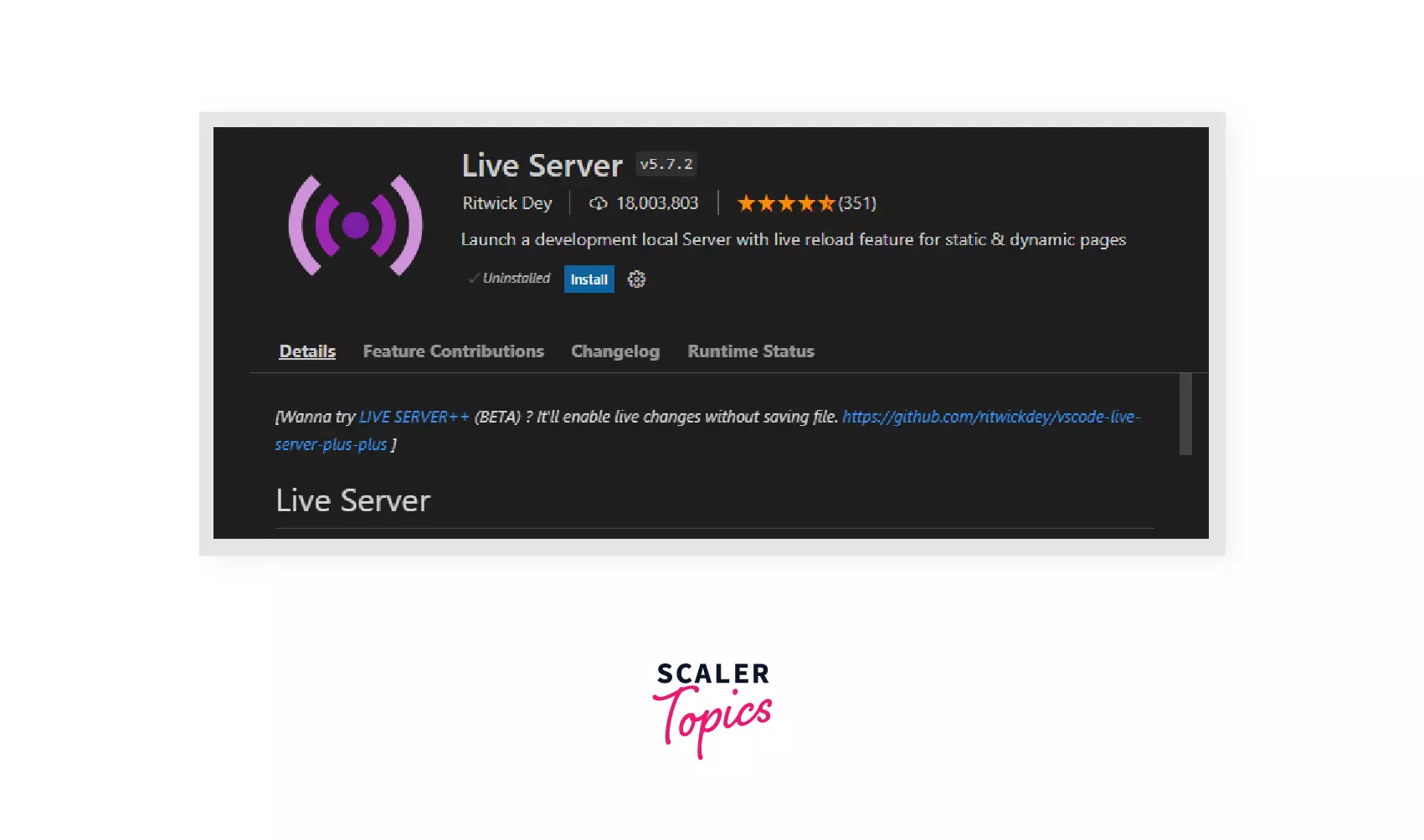 liver server extension homepage