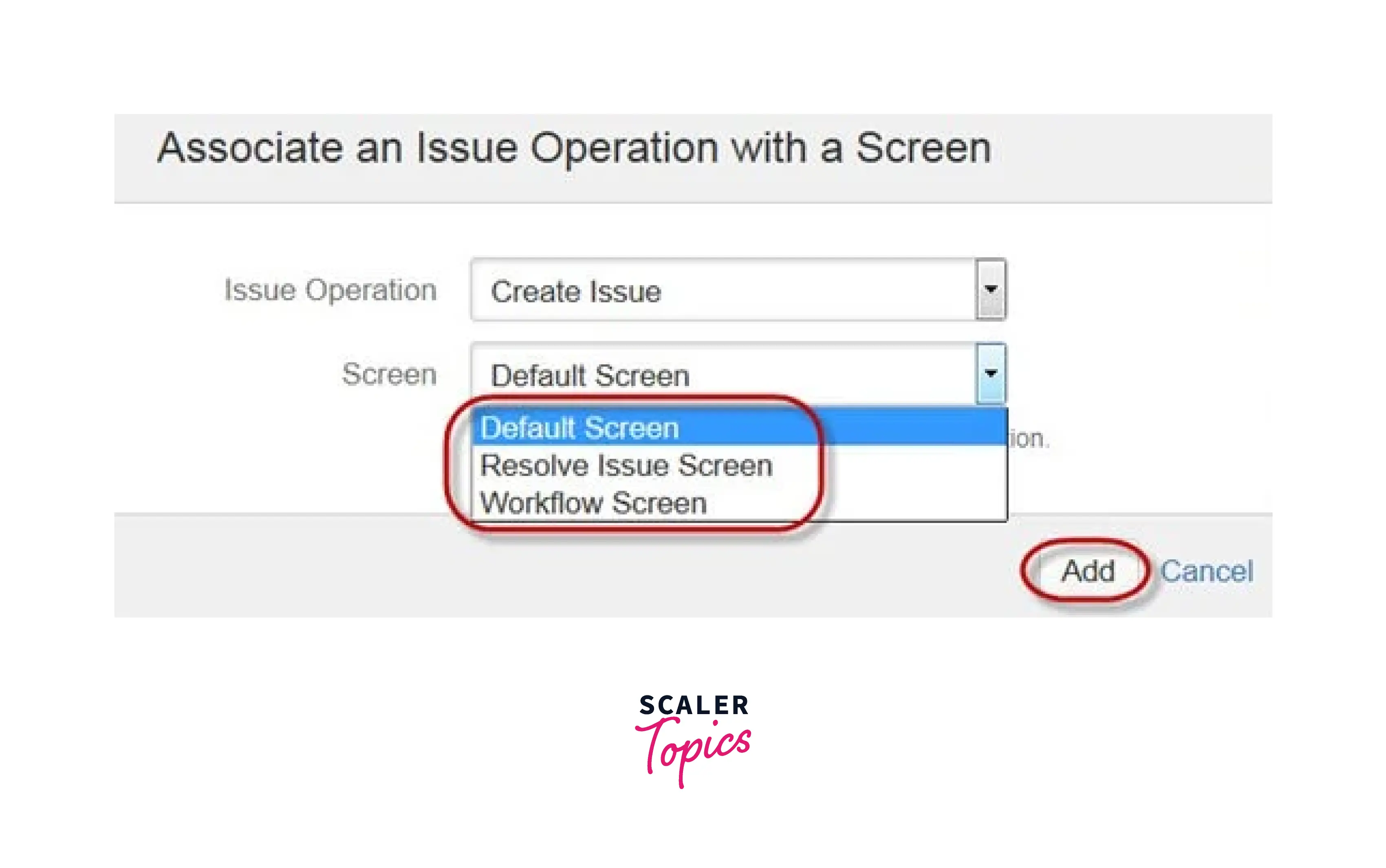 JIRA Screen