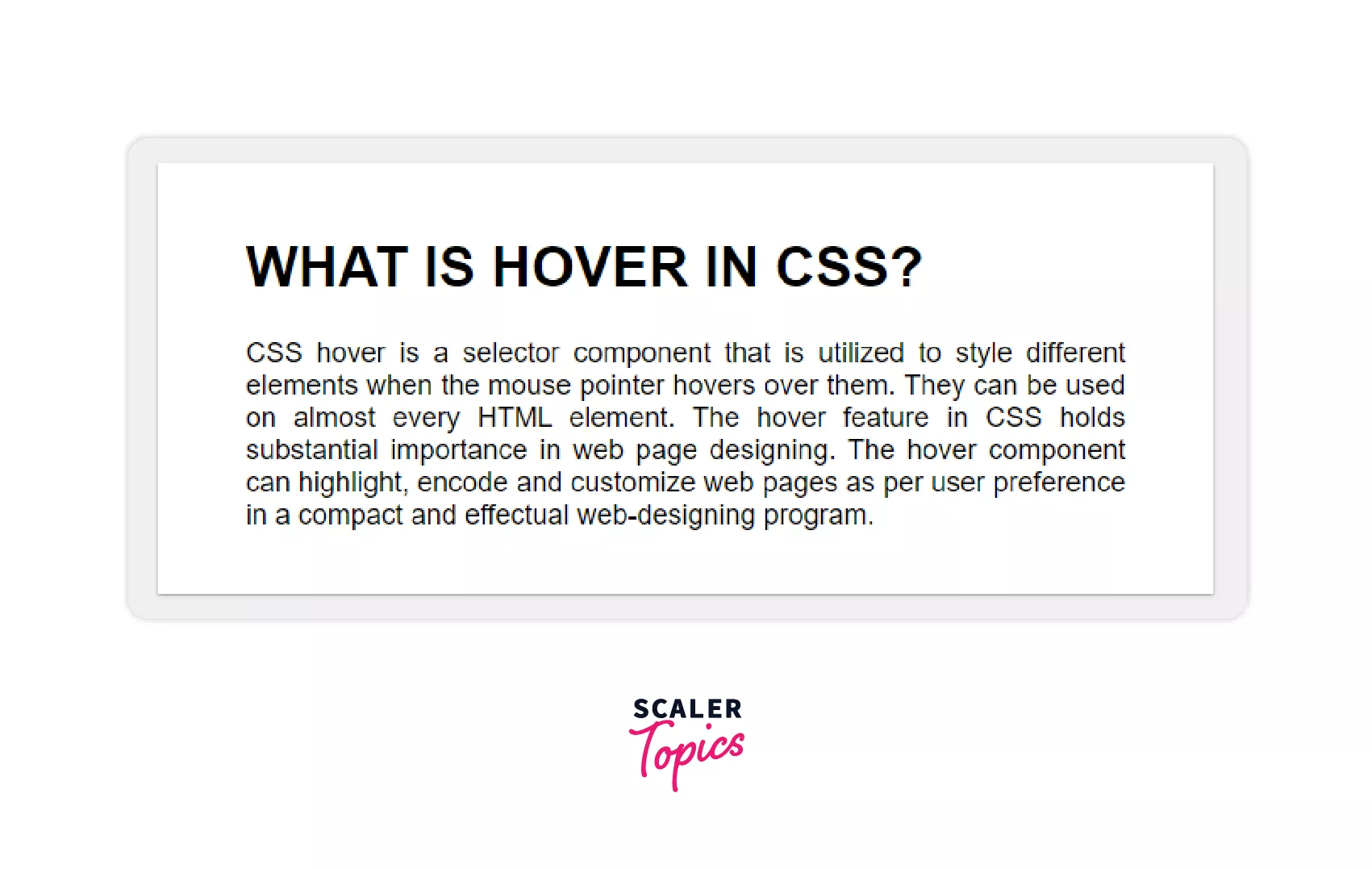 What is Hover in CSS